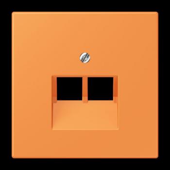 Jung Abdeckung für IAE/UAE-Anschlussdosen 2 x 8-polig, Thermoplast lackiert, Serie LS, orange clair LC969-2UA225