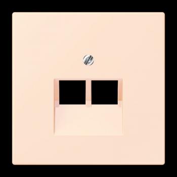 Jung Abdeckung für IAE/UAE-Anschlussdosen 2 x 8-polig, Thermoplast lackiert, Serie LS, orange pâle LC969-2UA226