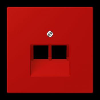 Jung Abdeckung für IAE/UAE-Anschlussdosen 2 x 8-polig, Thermoplast lackiert, Serie LS, rouge vermillon 31 LC969-2UA227