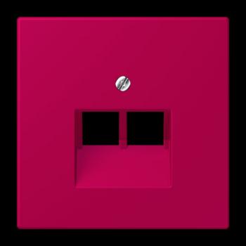 Jung Abdeckung für IAE/UAE-Anschlussdosen 2 x 8-polig, Thermoplast lackiert, Serie LS, rouge rubia LC969-2UA230