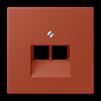 Jung Abdeckung für IAE/UAE-Anschlussdosen 2 x 8-polig, Thermoplast lackiert, Serie LS, l'ocre rouge LC969-2UA232