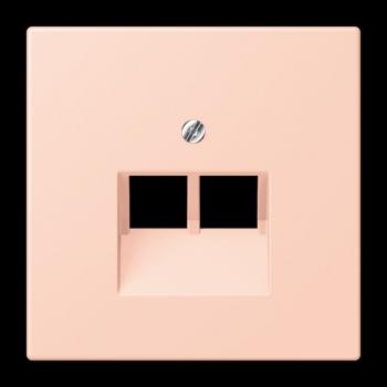 Jung Abdeckung für IAE/UAE-Anschlussdosen 2 x 8-polig, Thermoplast lackiert, Serie LS, l'ocre rouge clair LC969-2UA234