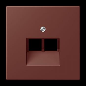 Jung Abdeckung für IAE/UAE-Anschlussdosen 2 x 8-polig, Thermoplast lackiert, Serie LS, terre sienne brûlée 31 LC969-2UA235