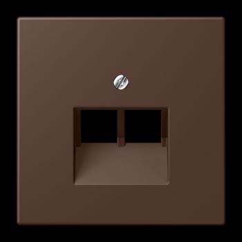 Jung Abdeckung für IAE/UAE-Anschlussdosen 2 x 8-polig, Thermoplast lackiert, Serie LS, terre d'ombre brûlée 31 LC969-2UA239