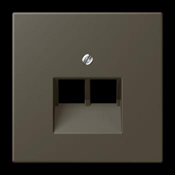 Jung Abdeckung für IAE/UAE-Anschlussdosen 2 x 8-polig, Thermoplast lackiert, Serie LS, ombre naturelle 31 LC969-2UA241