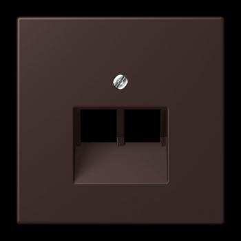 Jung Abdeckung für IAE/UAE-Anschlussdosen 2 x 8-polig, Thermoplast lackiert, Serie LS, terre d’ombre brûlée 59 LC969-2UA252