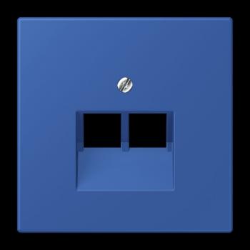 Jung Abdeckung für IAE/UAE-Anschlussdosen 2 x 8-polig, Thermoplast lackiert, Serie LS, bleu outremer 59 LC969-2UA253
