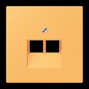 Jung Abdeckung für IAE/UAE-Anschlussdosen 2 x 8-polig, Thermoplast lackiert, Serie LS, ocre jaune clair LC969-2UA254