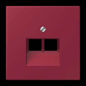 Jung Abdeckung für IAE/UAE-Anschlussdosen 2 x 8-polig, Thermoplast lackiert, Serie LS, le rubis LC969-2UA255