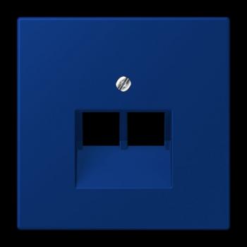 Jung Abdeckung für IAE/UAE-Anschlussdosen 2 x 8-polig, Thermoplast lackiert, Serie LS, bleu outremer foncé LC969-2UA261