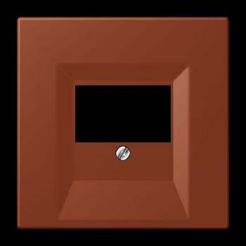 Jung Abdeckung für TAE-Anschlussdosen, Thermoplast lackiert, Serie LS, terre sienne brûlée 59 LC969T247