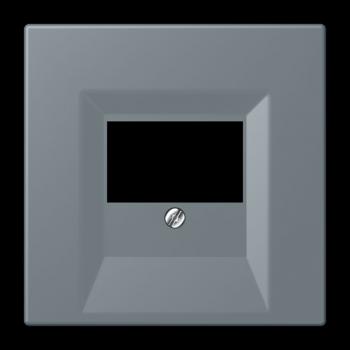 Jung Abdeckung für TAE-Anschlussdosen, Thermoplast lackiert, Serie LS, gris 59 LC969T251