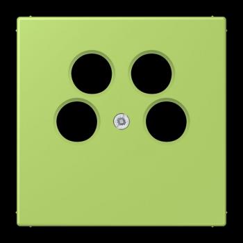 Jung Abdeckung für 4-Loch SAT-TV-Steckdose (Ankaro), Thermoplast, Serie LS, vert clair LC990-4SAT2221