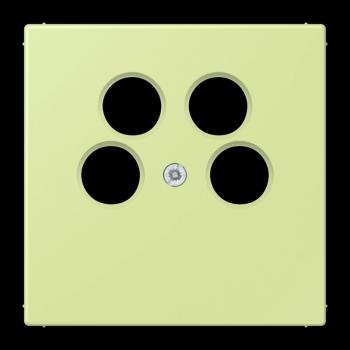 Jung Abdeckung für 4-Loch SAT-TV-Steckdose (Ankaro), Thermoplast, Serie LS, vert jaune clair LC990-4SAT2222