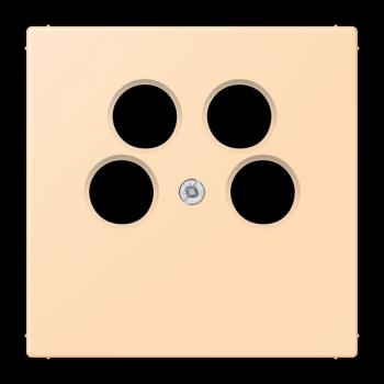 Jung Abdeckung für 4-Loch SAT-TV-Steckdose (Ankaro), Thermoplast, Serie LS, ocre LC990-4SAT2223