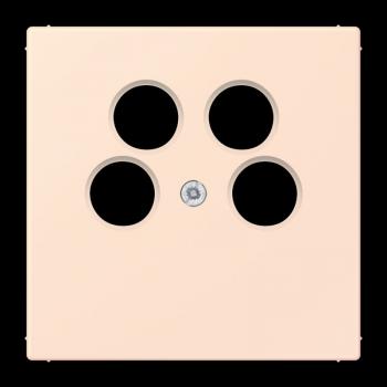 Jung Abdeckung für 4-Loch SAT-TV-Steckdose (Ankaro), Thermoplast, Serie LS, orange pâle LC990-4SAT2226