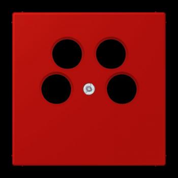 Jung Abdeckung für 4-Loch SAT-TV-Steckdose (Ankaro), Thermoplast, Serie LS, rouge vermillon 31 LC990-4SAT2227