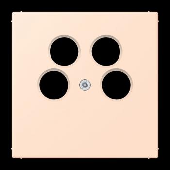 Jung Abdeckung für 4-Loch SAT-TV-Steckdose (Ankaro), Thermoplast, Serie LS, rose pâle LC990-4SAT2228