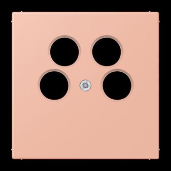 Jung Abdeckung für 4-Loch SAT-TV-Steckdose (Ankaro), Thermoplast, Serie LS, rose clair LC990-4SAT2231