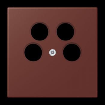 Jung Abdeckung für 4-Loch SAT-TV-Steckdose (Ankaro), Thermoplast, Serie LS, terre sienne brûlée 31 LC990-4SAT2235