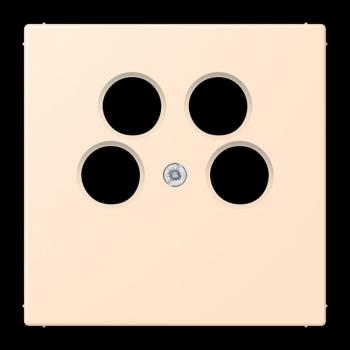 Jung Abdeckung für 4-Loch SAT-TV-Steckdose (Ankaro), Thermoplast, Serie LS, terre sienne pâle LC990-4SAT2238