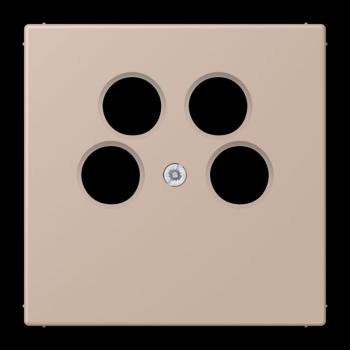 Jung Abdeckung für 4-Loch SAT-TV-Steckdose (Ankaro), Thermoplast, Serie LS, ombre brûlée claire LC990-4SAT2240