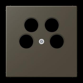 Jung Abdeckung für 4-Loch SAT-TV-Steckdose (Ankaro), Thermoplast, Serie LS, ombre naturelle 31 LC990-4SAT2241