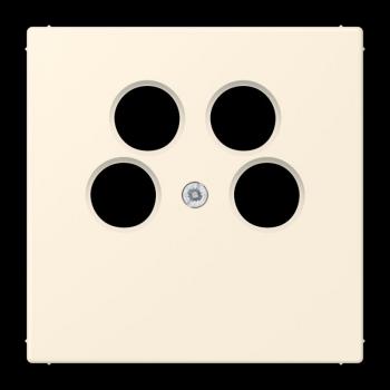 Jung Abdeckung für 4-Loch SAT-TV-Steckdose (Ankaro), Thermoplast, Serie LS, blanc ivoire LC990-4SAT2245