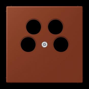 Jung Abdeckung für 4-Loch SAT-TV-Steckdose (Ankaro), Thermoplast, Serie LS, terre sienne brûlée 59 LC990-4SAT2247