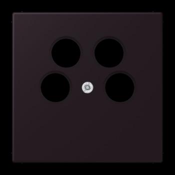 Jung Abdeckung für 4-Loch SAT-TV-Steckdose (Ankaro), Thermoplast, Serie LS, noir d'ivoire LC990-4SAT2248