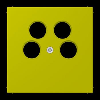 Jung Abdeckung für 4-Loch SAT-TV-Steckdose (Ankaro), Thermoplast, Serie LS, vert olive vif LC990-4SAT2249