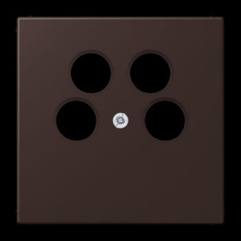 Jung Abdeckung für 4-Loch SAT-TV-Steckdose (Ankaro), Thermoplast, Serie LS, terre d’ombre brûlée 59 LC990-4SAT2252