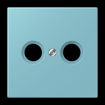 Jung Abdeckung für Antennendosen, Thermoplast lackiert, Serie LS, céruléen moyen LC990TV213