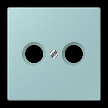 Jung Abdeckung für Antennendosen, Thermoplast lackiert, Serie LS, céruléen clair LC990TV214