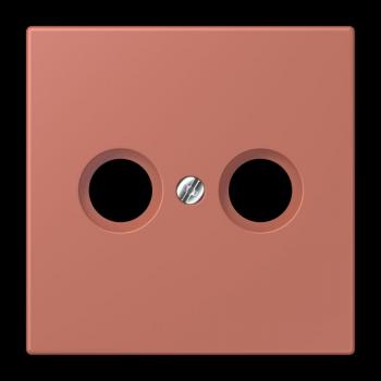 Jung Abdeckung für Antennendosen, Thermoplast lackiert, Serie LS, terre sienne brique LC990TV236