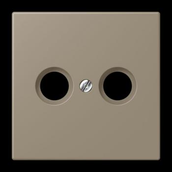 Jung Abdeckung für Antennendosen, Thermoplast lackiert, Serie LS, ombre naturelle moyenne LC990TV242