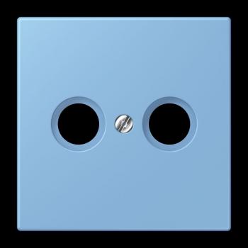 Jung Abdeckung für Antennendosen, Thermoplast lackiert, Serie LS, bleu céruléen 59 LC990TV256