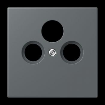 Jung Abdeckung für Universal-Sat/BK-Dosen, Thermoplast lackiert, Serie LS, gris foncé 31 LC990SAT202