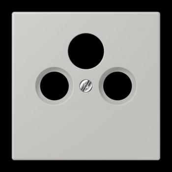 Jung Abdeckung für Universal-Sat/BK-Dosen, Thermoplast lackiert, Serie LS, gris clair 31 LC990SAT205