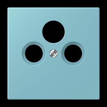 Jung Abdeckung für Universal-Sat/BK-Dosen, Thermoplast lackiert, Serie LS, céruléen moyen LC990SAT213