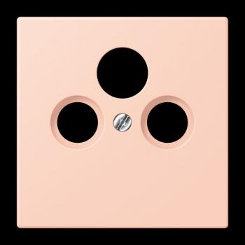 Jung Abdeckung für Universal-Sat/BK-Dosen, Thermoplast lackiert, Serie LS, l'ocre rouge clair LC990SAT234