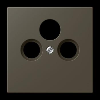 Jung Abdeckung für Universal-Sat/BK-Dosen, Thermoplast lackiert, Serie LS, ombre naturelle 31 LC990SAT241