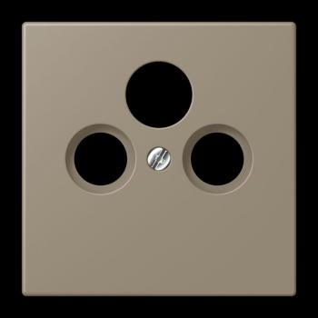 Jung Abdeckung für Universal-Sat/BK-Dosen, Thermoplast lackiert, Serie LS, ombre naturelle moyenne LC990SAT242