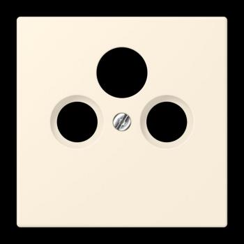 Jung Abdeckung für Universal-Sat/BK-Dosen, Thermoplast lackiert, Serie LS, blanc ivoire LC990SAT245