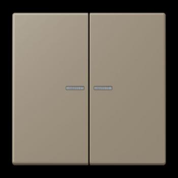 Jung JUNG HOME Taster 2fach, Serie LS, ombre naturelle moyenne BTLC17102242