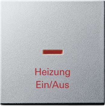 Gira System 55 Kontroll-Wippe Heizung Notschalter Farbe Alu 067826