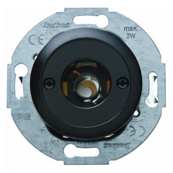 Berker 1930/Glas/Palazzo Drucktaster und Lichtsignal E10 mit Abdeckung  schwarz, gl_nzend 510401