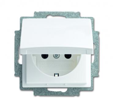 B+J SCHUKO Steckdosen-Einsatz, alpinwei§, Busch-balance SI, Steckdosen 20 EUKR-914