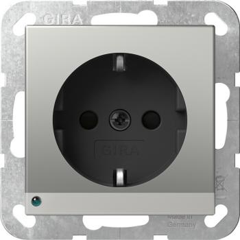 Gira SCHUKO LED-Leuchte + SH System 55 Edelstahl(lack.) 4170600