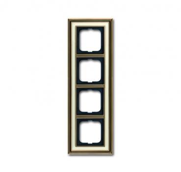 B+J Abdeckrahmen, Messing antik elfenbeinwei§, Busch-dynasty, Rahmen Busch-dynasty 1724-848